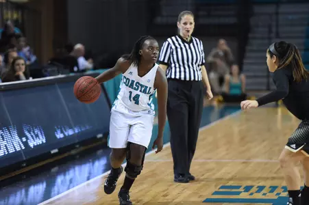Ced Gibson has scored 20 or more points in five of Coastal's last seven games.