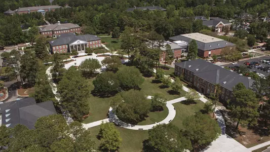 Ariel shot of campus