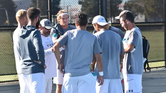Men's Tennis Huddle vs SCST