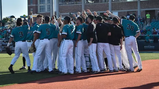 Team Huddle versus CofC (4-16-19)