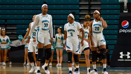 Starters Walking on Court