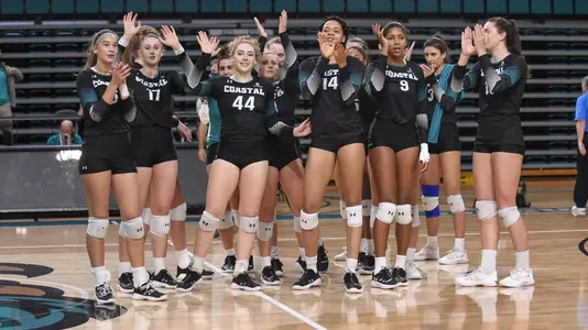 2020 Volleyball Team After Final Home Match