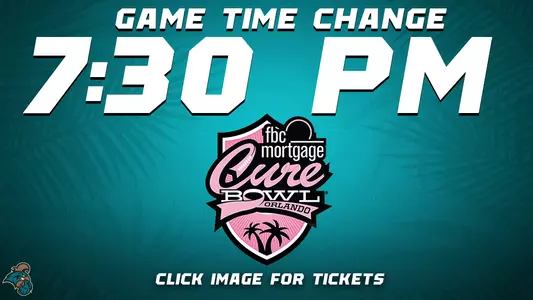 Cure Bowl Game Time Change Splash Page
