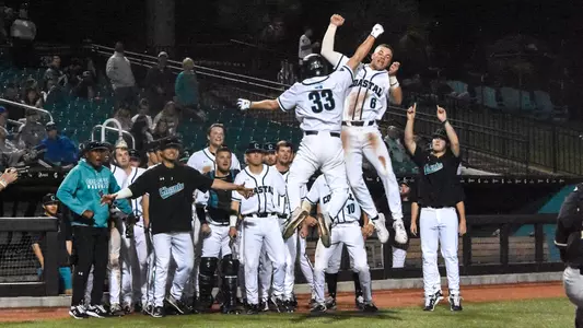 Home run celebration vs. Wake Forest (3-11-2020)