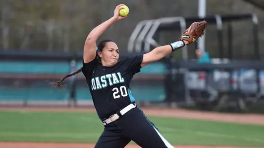 Kiana Quolas moved into a tie for third in Big South history with her 87th career win.