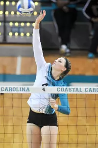 Katie Martin -21 November 2014: The Big South Conference hosted their 2014 Semi Finals of volleyball championship, Thursday at HTC Center Conway, South Carolina. High Point 0, Coastal 3. Credit: Todd Drexler/BigSouthPhotos.co