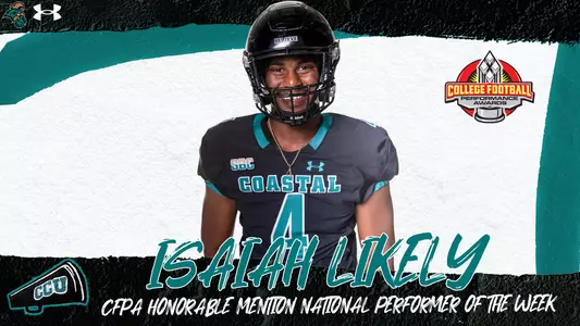 Isaiah Likely - CFPA HM National Performer of the Week