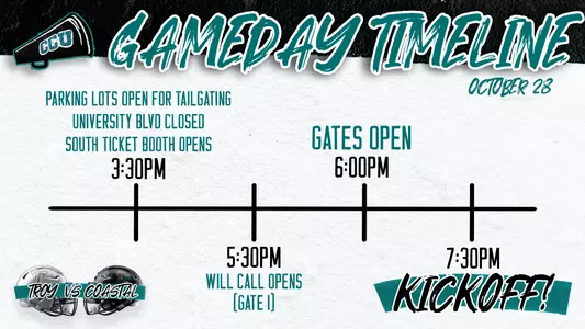 Gameday Timeline - vs. Troy (Oct. 28)