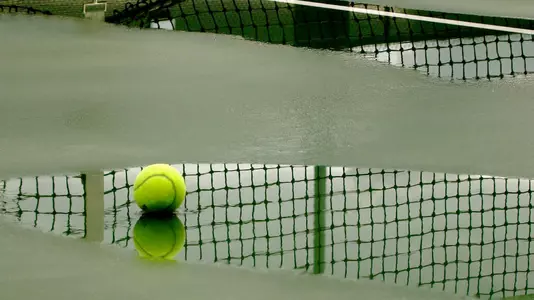 Tennis courts in the rain