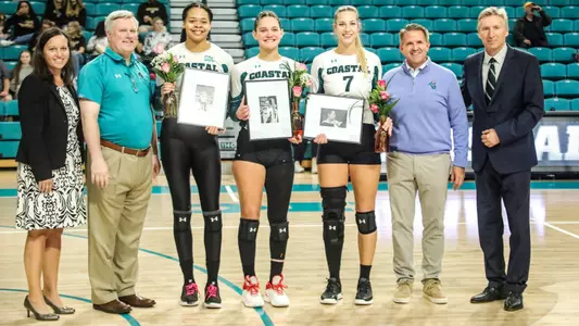 Volleyball Seniors Nance, Saada, Perez Rosas