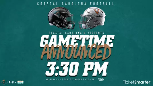 Gametime Announced versus Virginia (11-19-2022)