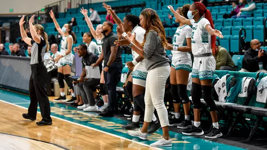 Celebrating a made 3-pointer
