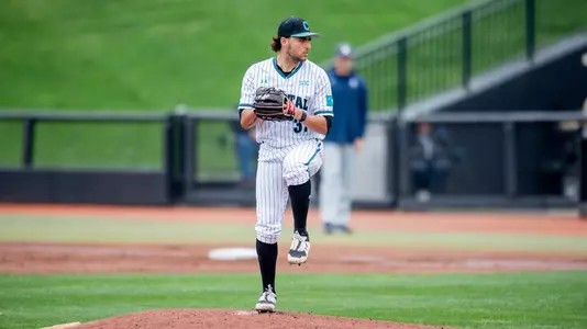 Nick Parker in the stretch on the mound (2022)