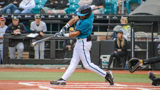 Austin White at the plate versus Wake Forest (4-15-2022)
