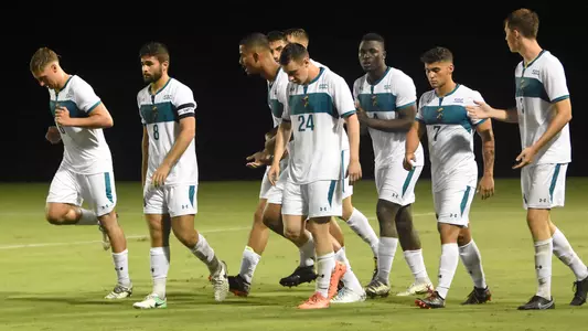 Men's Soccer Team Huddle