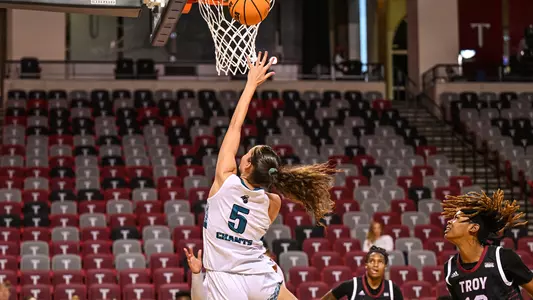 Deaja with a layup @ Troy