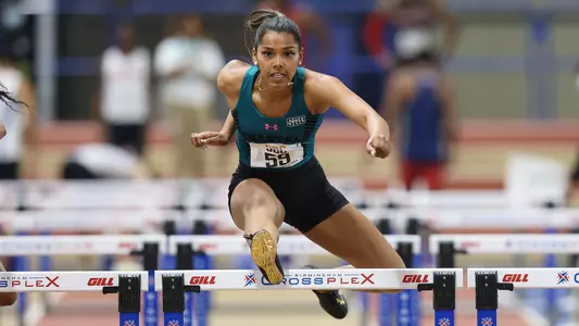 Sydney Clemens in the 60-meter hurdles at 2022 SBC Indoor Championships