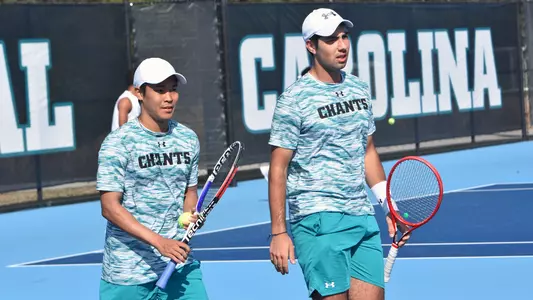 Ryuya Ata and Maj Tomac - doubles vs. UNCW (2-7-2023)