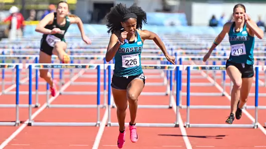 Amanda Kinloch 100-meter hurdles at MB Collegiate Challenge (2023)