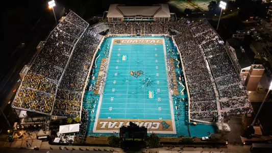Stadium shot overhead versus App State
