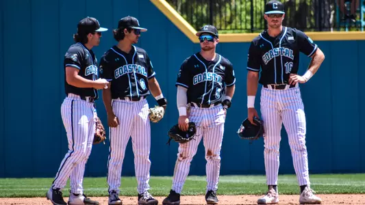 Infield during pitching change versus the USM (4-23-23)