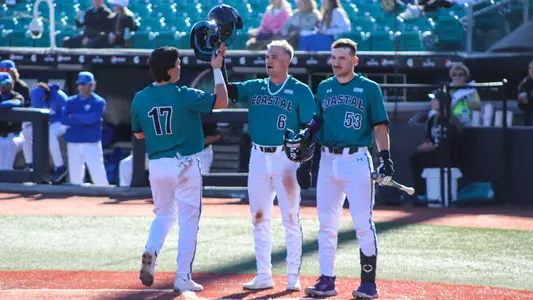 Home Run celebration versus Creighton (Feb. 2023)