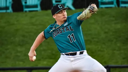 Teddy Sharkey on the mound versus Campbell (4-17-23)