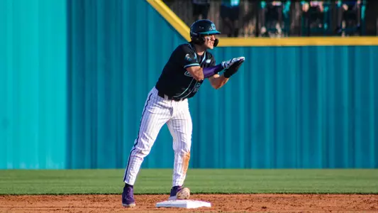 Derek Bender at second base versus NC State (Feb. 21, 2023)