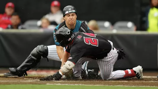 Caden Bodine blocks the plate versus ULL ((4-29-23)