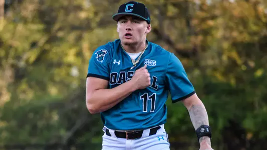 Teddy Sharkey with emotion after a strikeout (2023)