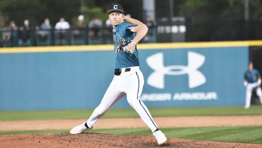 Darin Horn on the mound versus Charlotte (5-2-23)