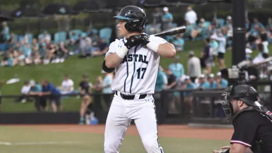 Caden Bodine at the plate versus Rider (6-2-23)
