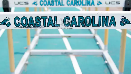 CCU hurdles on the teal track