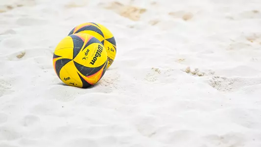 Beach volleyball balls in sand