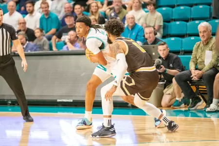 Josh Meo with ball against Western Michigan (11/4/2024)