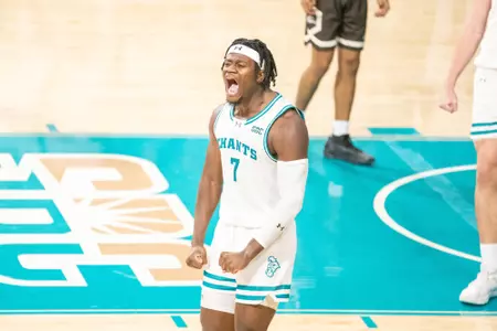 Andre Mulibea celebrates against Western Michigan (11/4/2024)