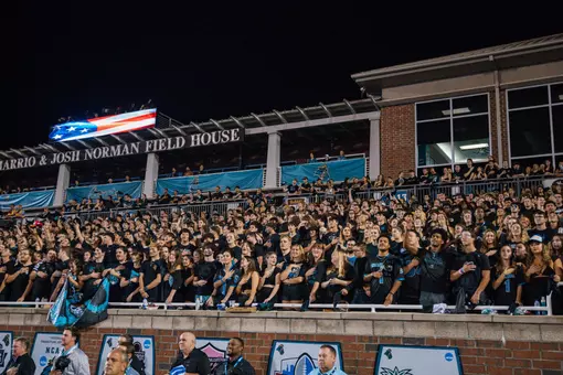 Student Section Stands For National Anthem At App State Game