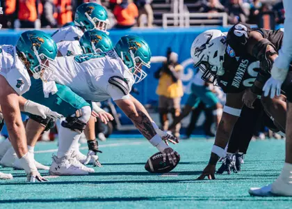 Coastal lines up on offense against UTSA on 12/23/2024 in the Myrtle Beach Bowl
