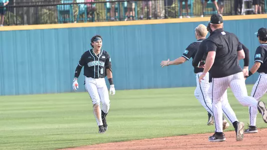 Born celebrating his walk-off double