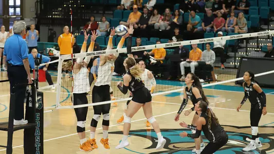Malone with the kill vs Lady Vols
