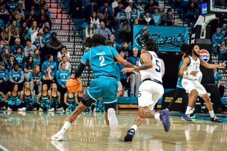 Rasheed Jones drives against Georgia Southern on 1/16/2025