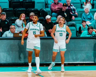 Jordan Battle and Henry Abraham check into game against JMU on 2/15/2025