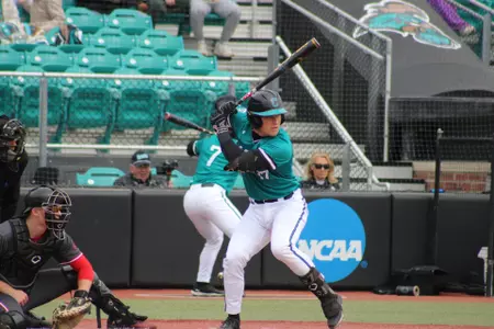 Caden Bodine hits against Rutgers on 3/2/2025