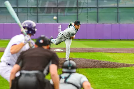 Jacob Morrison pitches against JMU on 4/25/2025