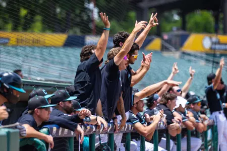 Coastal Carolina during the Sun Belt Baseball Championships at Riverwalk Stadium on May 24, 2025 in Montgomery, Alabama. (Photograph by AJ Henderson / Sun Belt Conference)