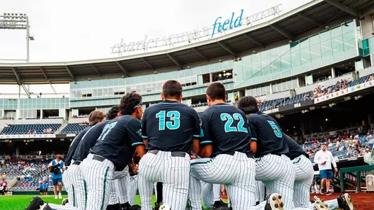 Baseball Huddle Shot Before Louisville Game - 2025 MCWS