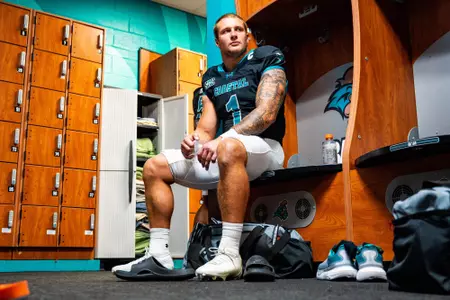 Shane Bruce in locker room prior to CSU game on 9/6/2025