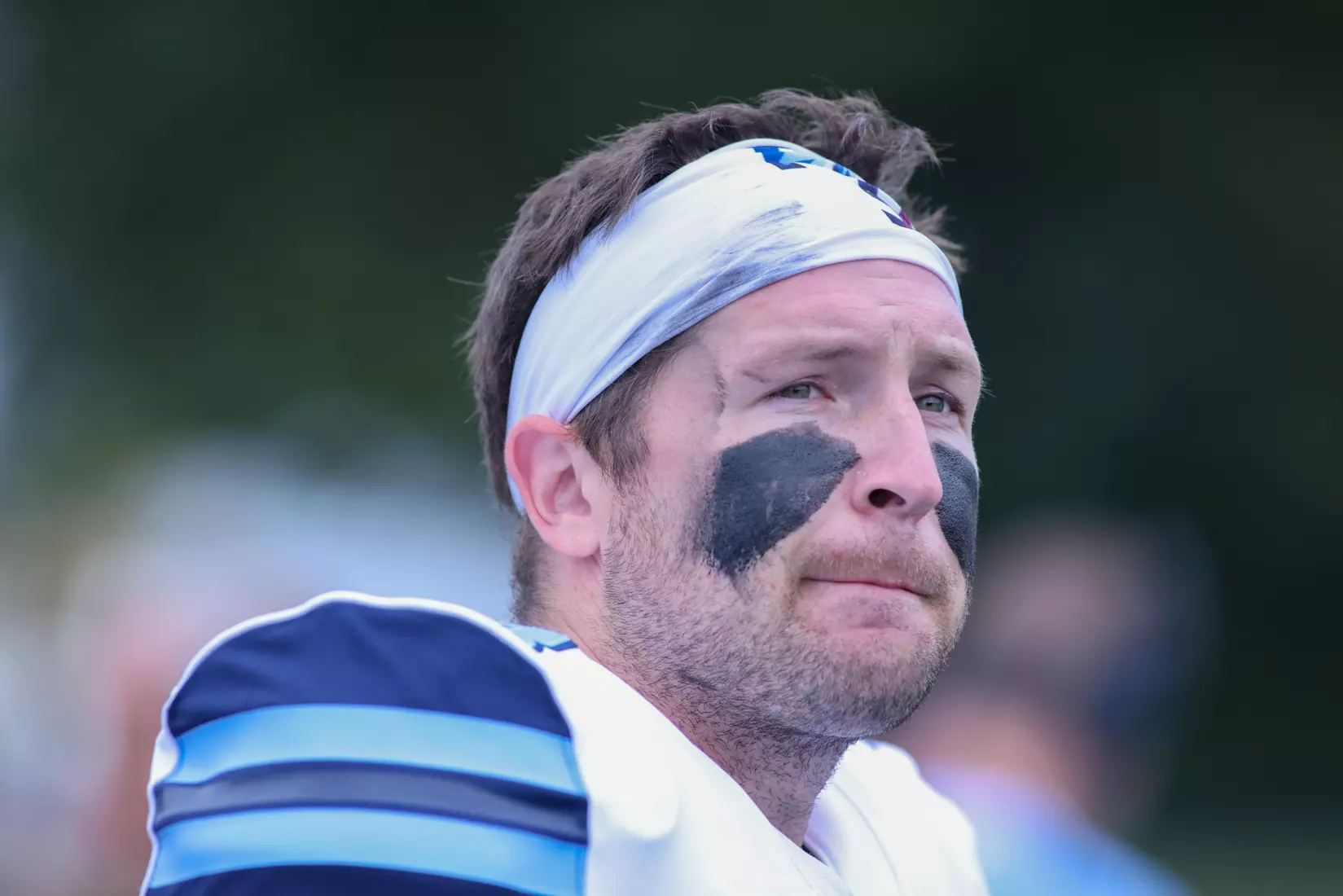 Oct. 09, 2021; New Britain, Connecticut, USA; during a nonconference matchup between Columbia and Central Connecticut State at Arute Stadium. The Lions won the game 22-20 over the Blue Devils. Photo by Foley-Photography.