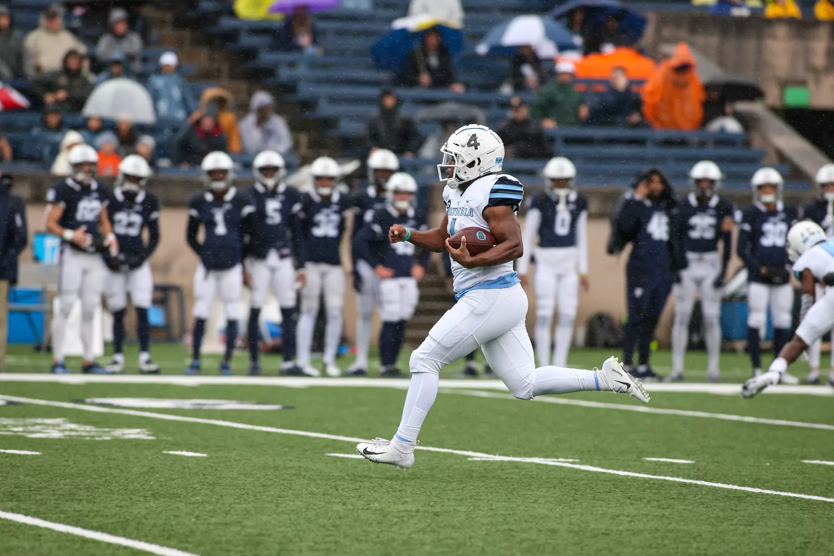 Oct. 30, 2021; New Haven, Connecticut, USA; during an Ivy League matchup between Columbia and Yale at the Yale Bowl. Photo by Clarus Studios.