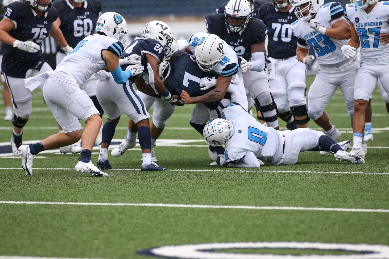 Oct. 30, 2021; New Haven, Connecticut, USA; during an Ivy League matchup between Columbia and Yale at the Yale Bowl. Photo by Clarus Studios.